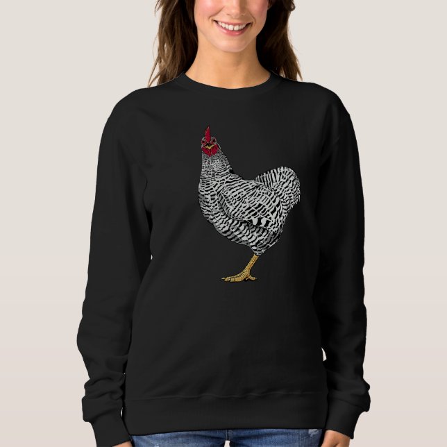 Sweatshirt Poulet de roche barrée (Devant)