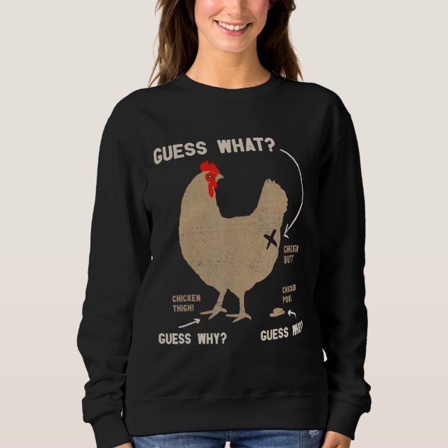 Sweatshirt Poulet Devinez Wh (Devant)