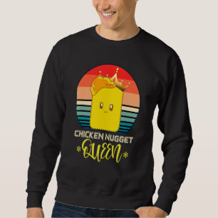Sweatshirt Poulet Nugget Queen Foody Femmes Retro Poulet Nu