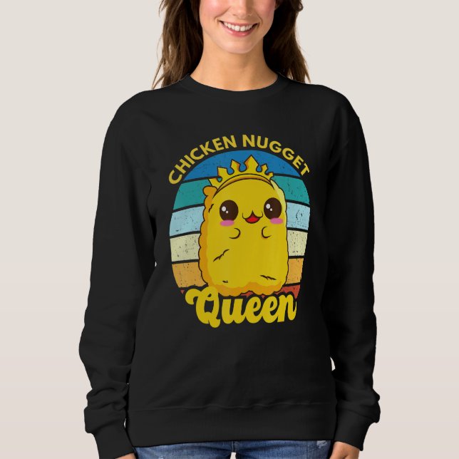 Sweatshirt Poulet Nugget Queen Nug Life Drôle Poulet Nugget (Devant)