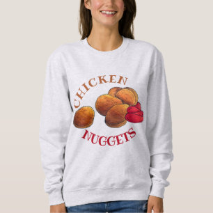 Sweatshirt Poulet Nuggets Nugs Ketchup Junk Food Foin