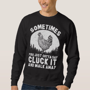 Sweatshirt Poulet Pour Hommes Femmes Poulet Hen Farmer