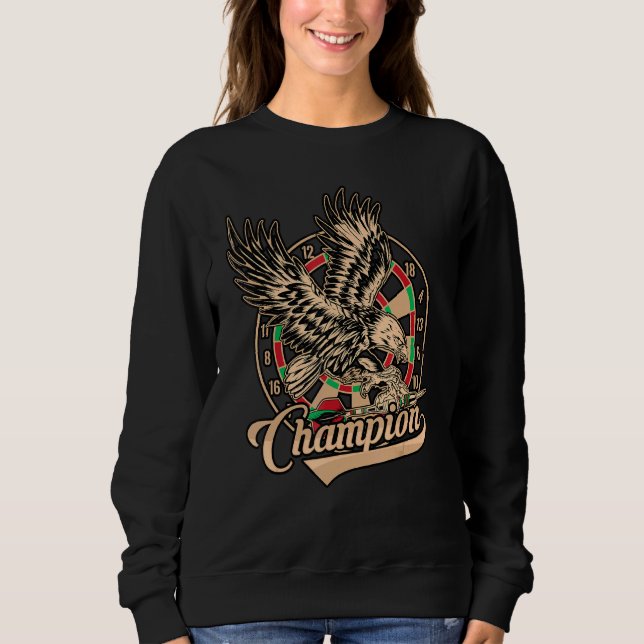 Sweatshirt Pour Dart Player Champion Eagle Team (Devant)