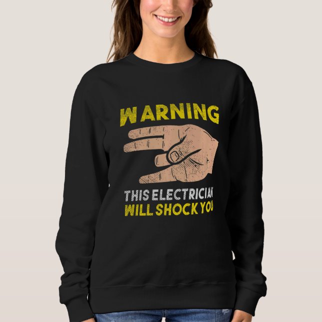 Sweatshirt Pour Electriciens Cable Ampere Electrique (Devant)