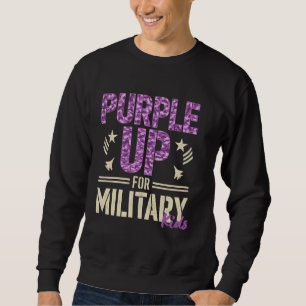 Sweatshirt Pour les enfants militaires Purple Up Mois de l'en