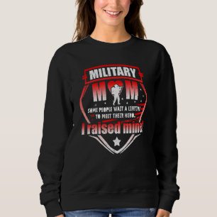 Sweatshirt Pour les mères de maman militaire élevé Héros D de