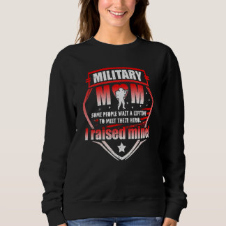 Sweatshirt Pour les mères de maman militaire élevé Héros D de