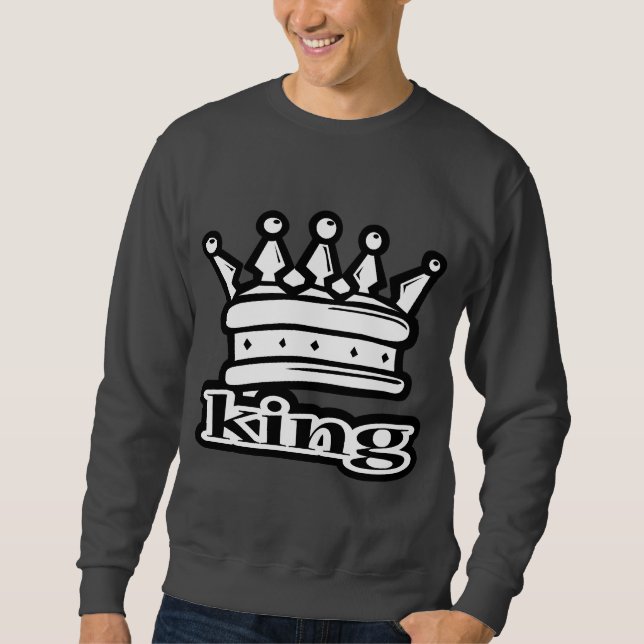 Sweatshirt Pourcentage royal du roi Couronne (Devant)
