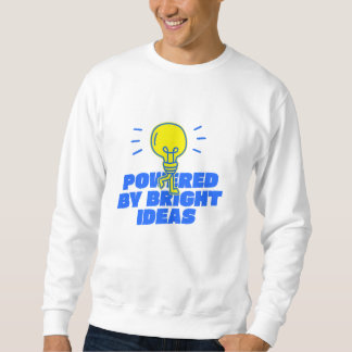 Sweatshirt "Powered by Bright Ideas - Walking Light Bulb Desi