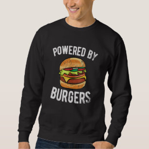 Sweatshirt Powered by Burgers - Cheeseburger