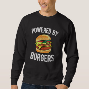 Sweatshirt Powered by Burgers - Cheeseburger
