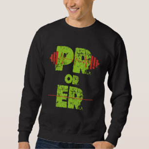 Sweatshirt PR ou haltérophilie musculation fitness gym Fu