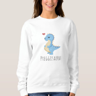 Sweatshirt Preggosaurus Dinosaure Mignon Fête de Naissance Ga