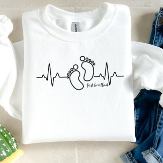 Sweatshirt Premier Faire-part de grossesse Heartbeat