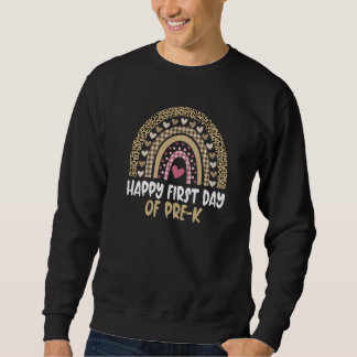 Sweatshirt Premier Jour De Pré K Étudiant Rainbow Le