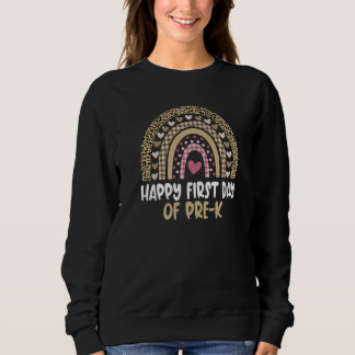 Sweatshirt Premier Jour De Pré K Étudiant Rainbow Le