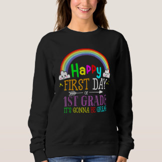 Sweatshirt Premier Jour De Première Année Bonjour 1Ème Année