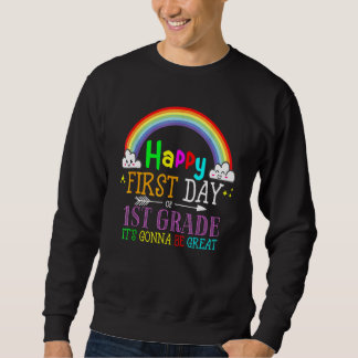 Sweatshirt Premier Jour De Première Année Bonjour 1Ème Année
