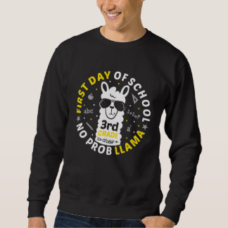 Sweatshirt Premier jour d'école No ProbLLAMA 3e année LAMA