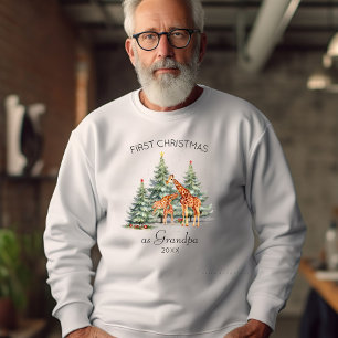 Sweatshirt Premier Noël en papy Année Giraffe mignonne