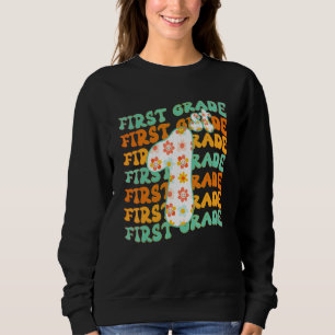 Sweatshirt Première année rentrée scolaire rétro 70 prof grou