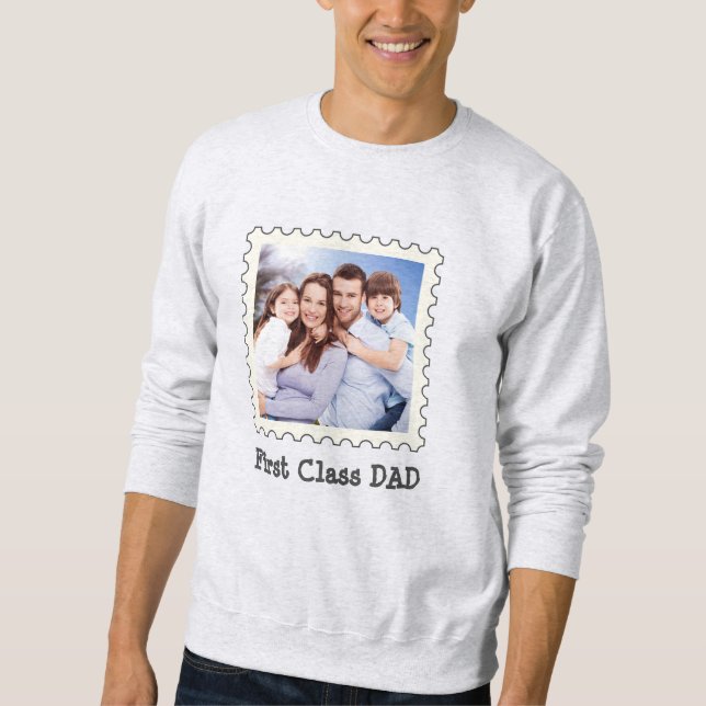 Sweatshirt PREMIÈRE CLASSE PAPA Meilleur papa Jamais photo ca (Devant)