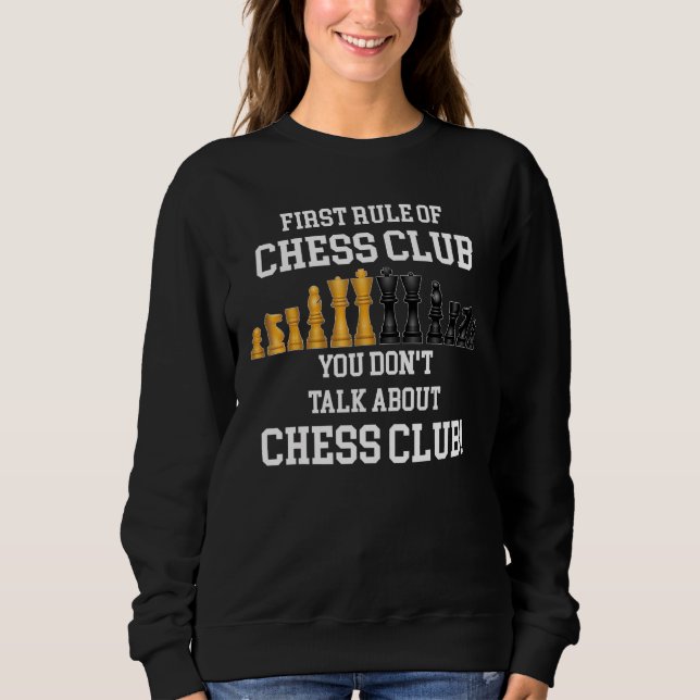 Sweatshirt Première règle du club des échecs (Devant)
