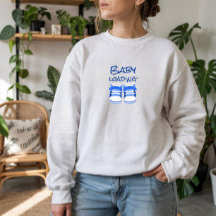 Sweatshirt Premières chaussures bleues pour bébé de la fête d