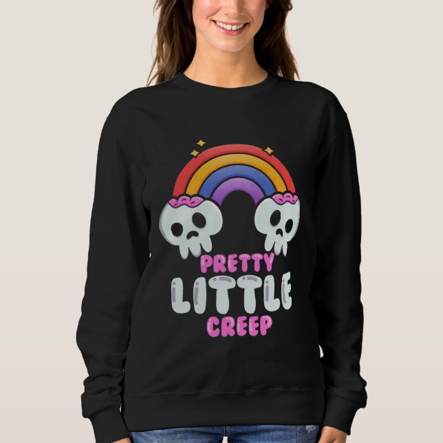 Sweatshirt Pretty Little Creep  Pastel Goth Aesthetic Gothic (Devant)
