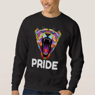 Sweatshirt Pride Lion Lgbt Ribbon Gay Lesbian Rainbow Colorfu