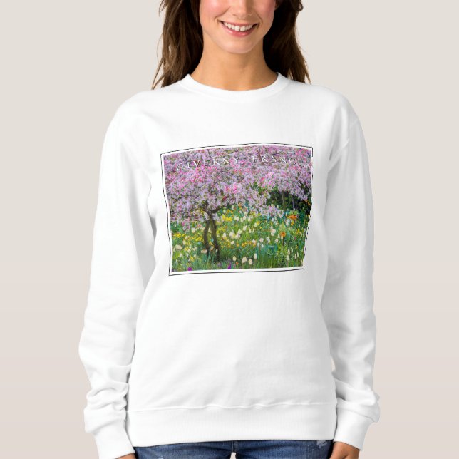 Sweatshirt Printemps à Claude Monet Garden (Devant)