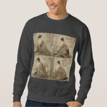 "Printemps à l'aube" Chat Japonais en Kimono Art