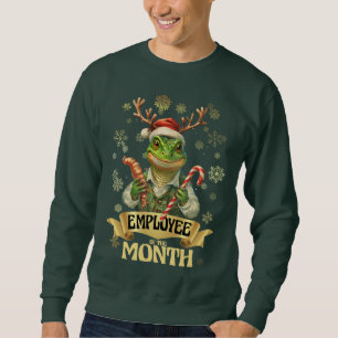 Sweatshirt Prix de l'employé elfe lézard de Noël au pull moch