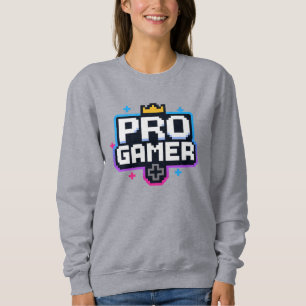 Sweatshirt PRO GAMER — Insigne Pixel Art 8 bits