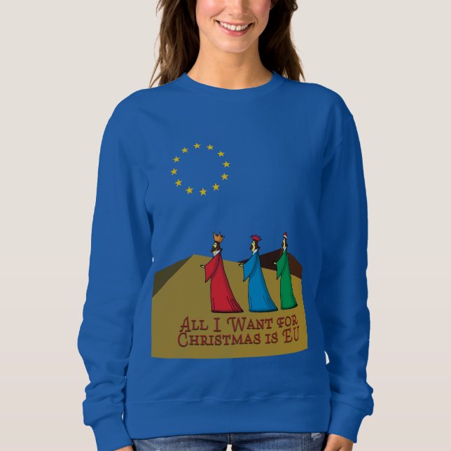 Sweatshirt Pro Reste anti-Brexit Funny Christmas Jumper (Devant)