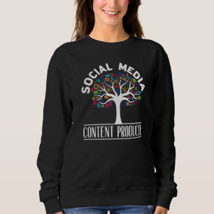 Sweatshirt Producteur de contenu de médias sociaux Gestionnai