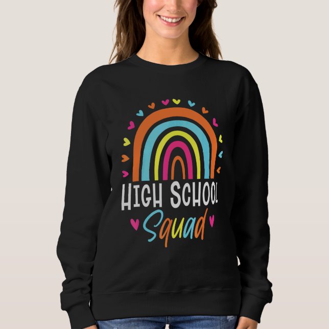 Sweatshirt Professeur de lycée Boho Rainbow Équipe Lycée  (Devant)