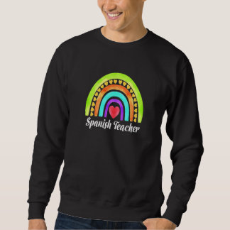 Sweatshirt Professeur d'espagnol Cœurs & Arcs-en-ciel Premium