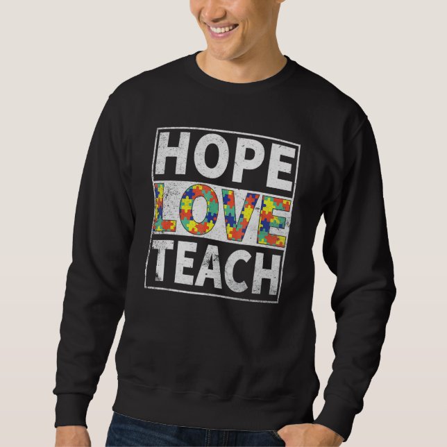 Sweatshirt Professeur Sensibilisation sur l'autisme Espoir Am (Devant)