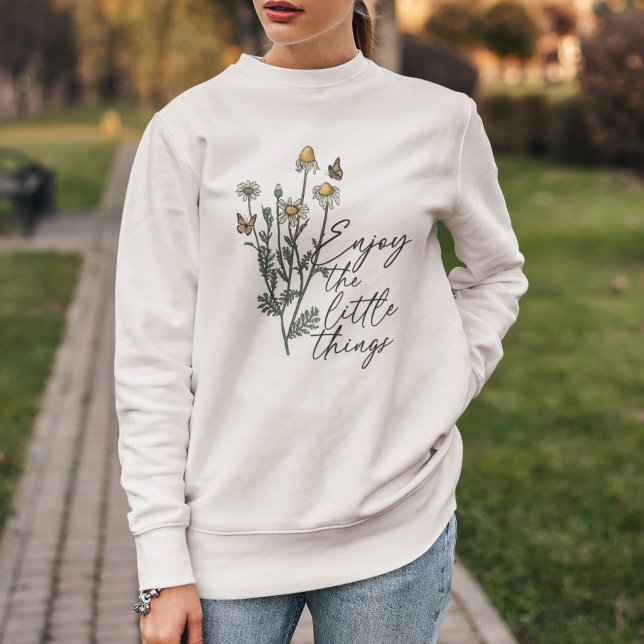 Sweatshirt Profitez De La Petite Chose Fleur sauvage Daisy (Créateur téléchargé)
