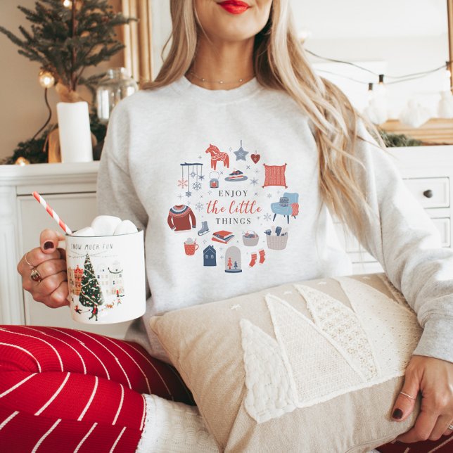 Sweatshirt Profitez des petites choses Hygge Noël (Créateur téléchargé)