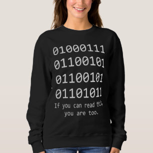 Sweatshirt Programme de codage de programmation de code binai