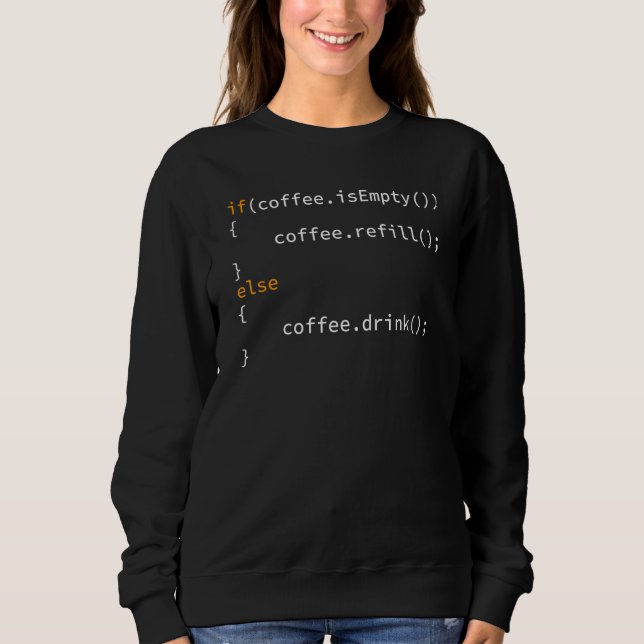 Sweatshirt Programmer Coffee For Coders (Devant)