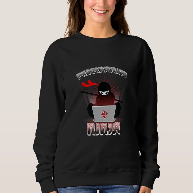 Sweatshirt Programmeur informatique Ninja de programmation Lo (Devant)
