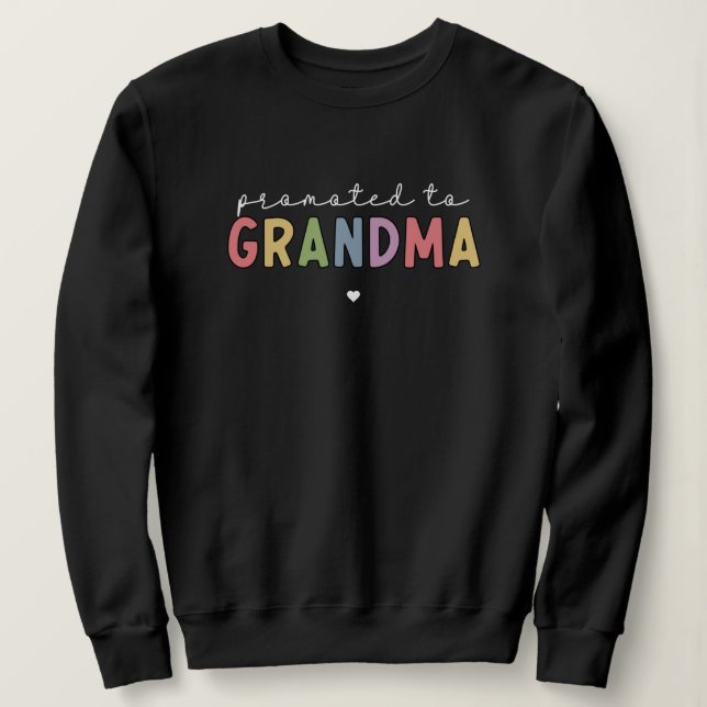 Sweatshirt Promu à grand-mère Nouvelle grand-mère pour être d (Design devant)
