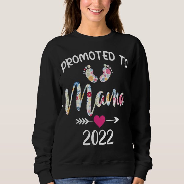 Sweatshirt Promu À Maman Bientôt Être Maman 2022 (Devant)