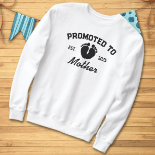 Sweatshirt Promu À Mère Est 2025 Empreintes Bébés