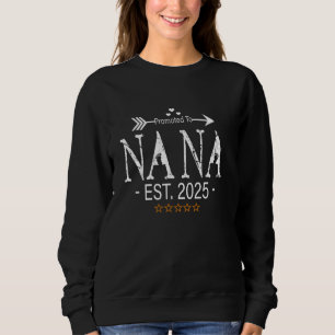 Sweatshirt Promu à NaNa 2025 Nouvelle Grossesse Mère Announc
