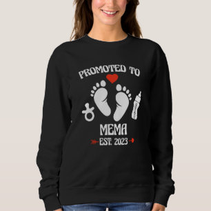 Sweatshirt Promue Mema 2023 Première fois nouvelle grand-mère