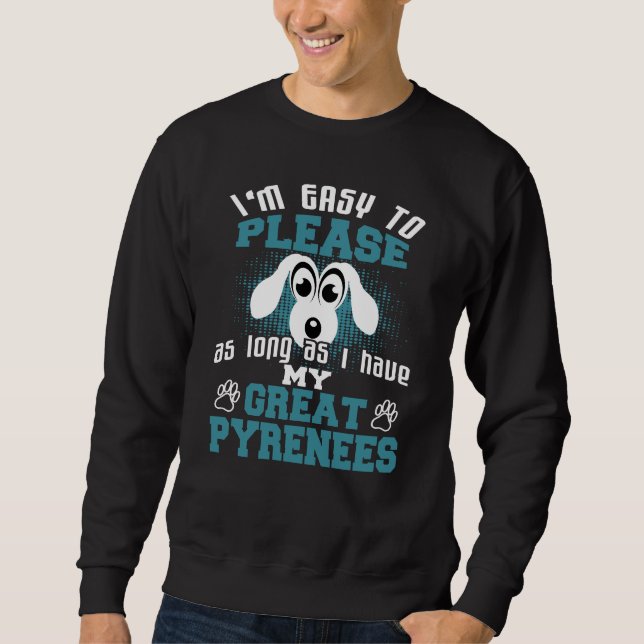 Sweatshirt Propriétaires de chiens de grande pyrénées amusant (Devant)